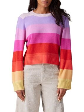 Colorush Omar Gradient Stripe Cashmere Sweater